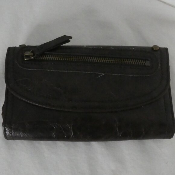 NINE WEST | Dark Brown Snap Button Wallet | ID Compartment | Card Slots | NWOT - Picture 2 of 11